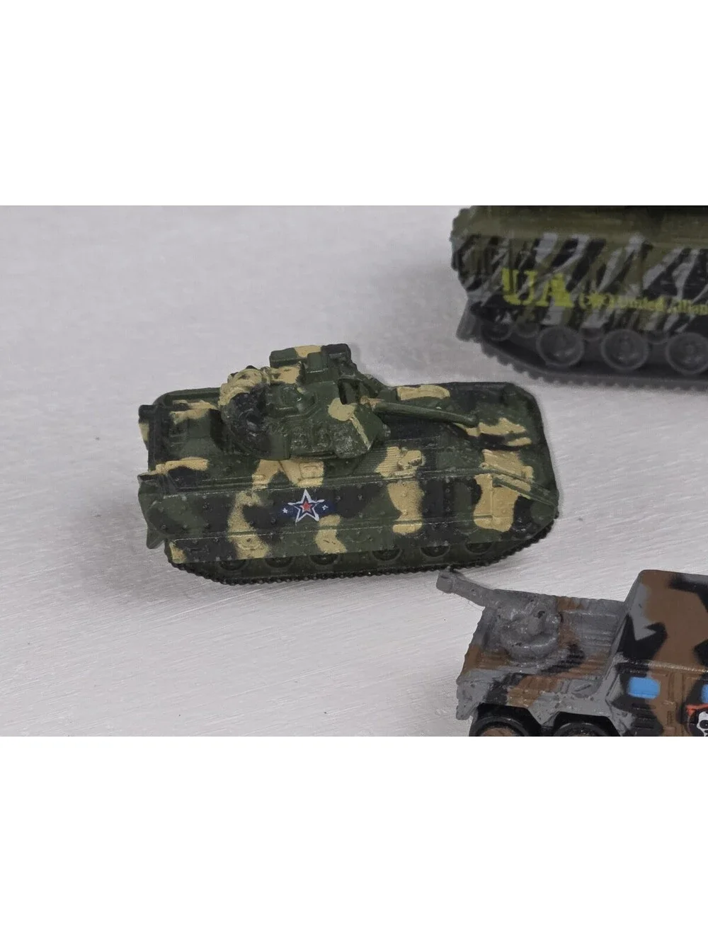 Lot Of 8 Vintage Micro Machines & Other Military Vehicles Tank Helicopter Trucks